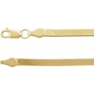 14K Yellow 2.8 mm Flexible Herringbone 20" Chain