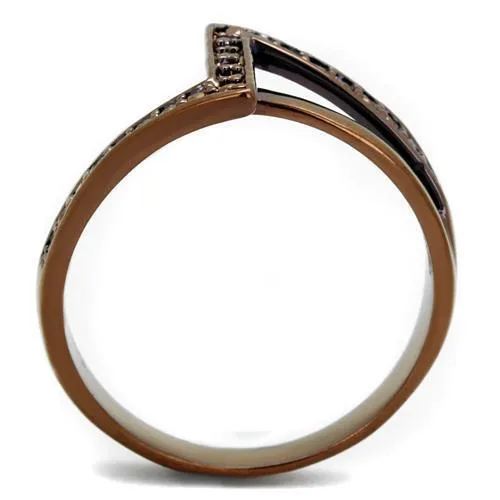 3W1162 IP Coffee light Brass Ring with AAA Grade CZ in Light Coffee