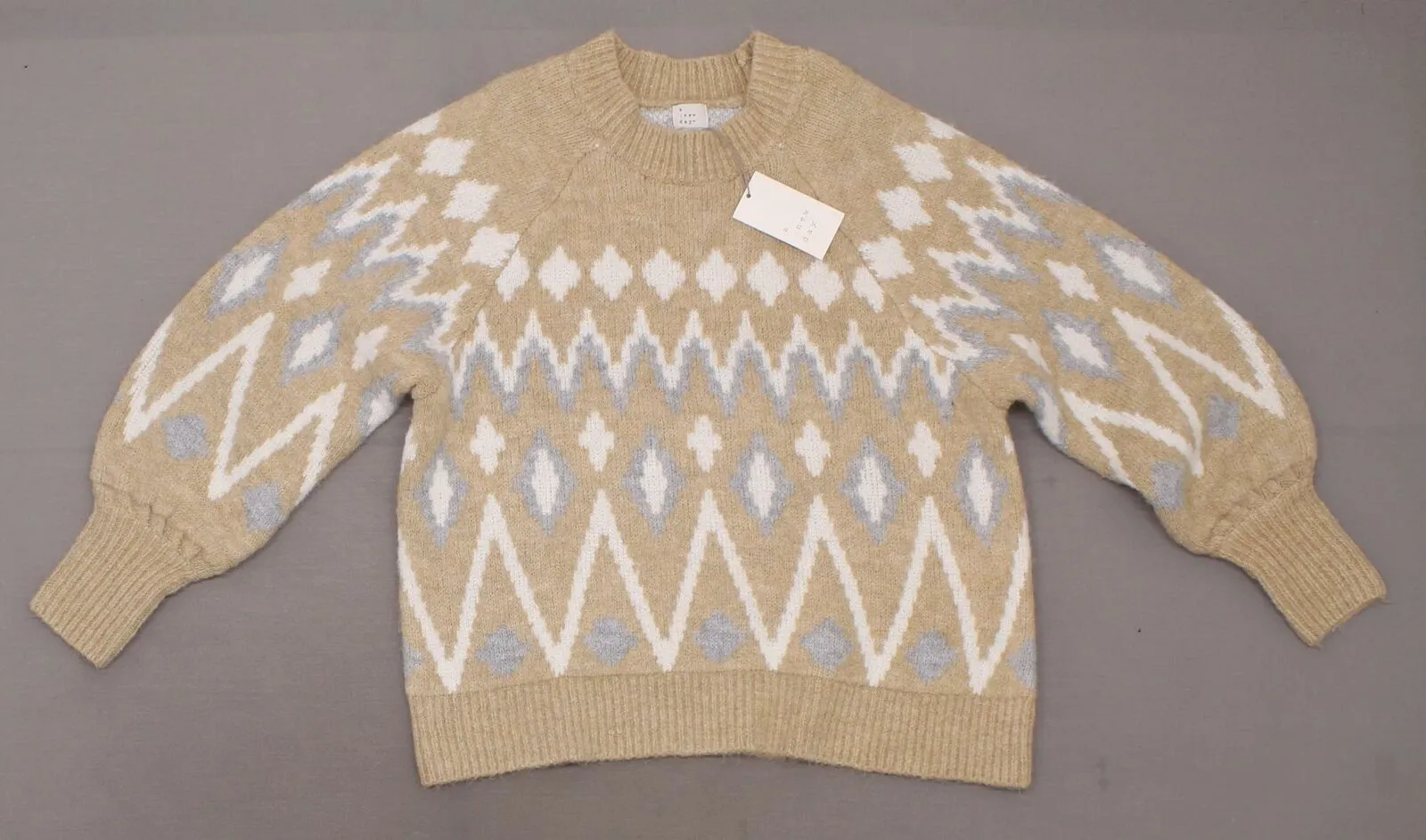 A New Day Women's Fair Isle Crewneck Long Sleeve Pullover Sweater