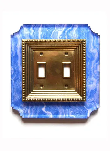 Acrylic   Brass | Georgian Style, Blue Agate