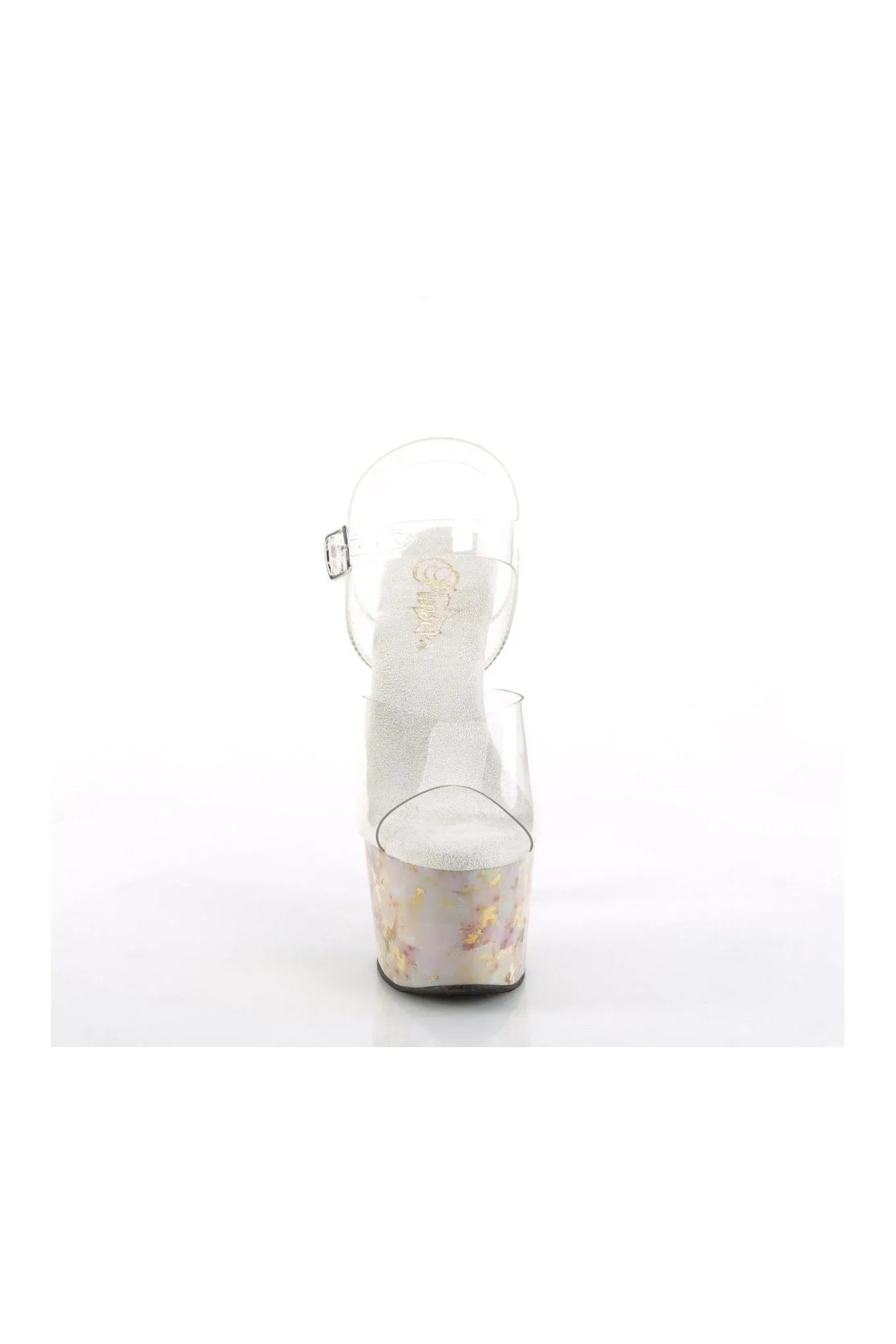 ADORE-708MB Sandal | Clear Vinyl