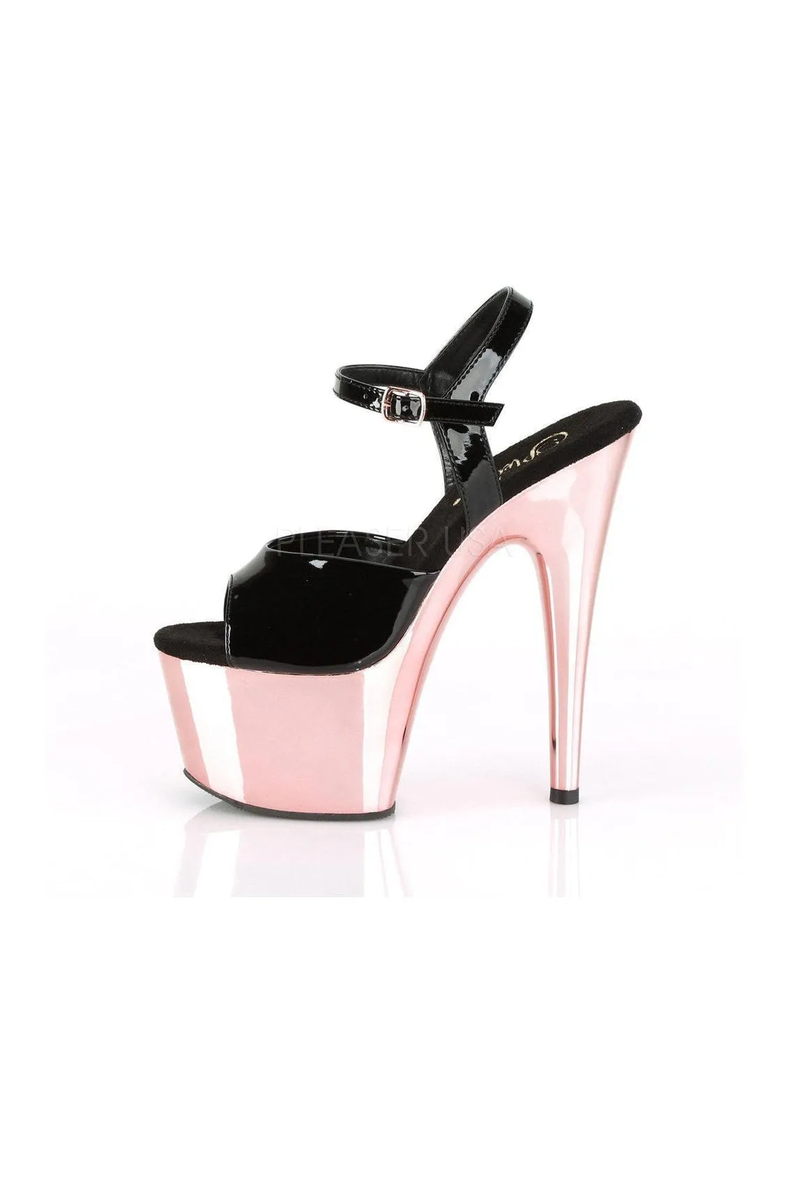 ADORE-709 Platform Sandal | Black Patent