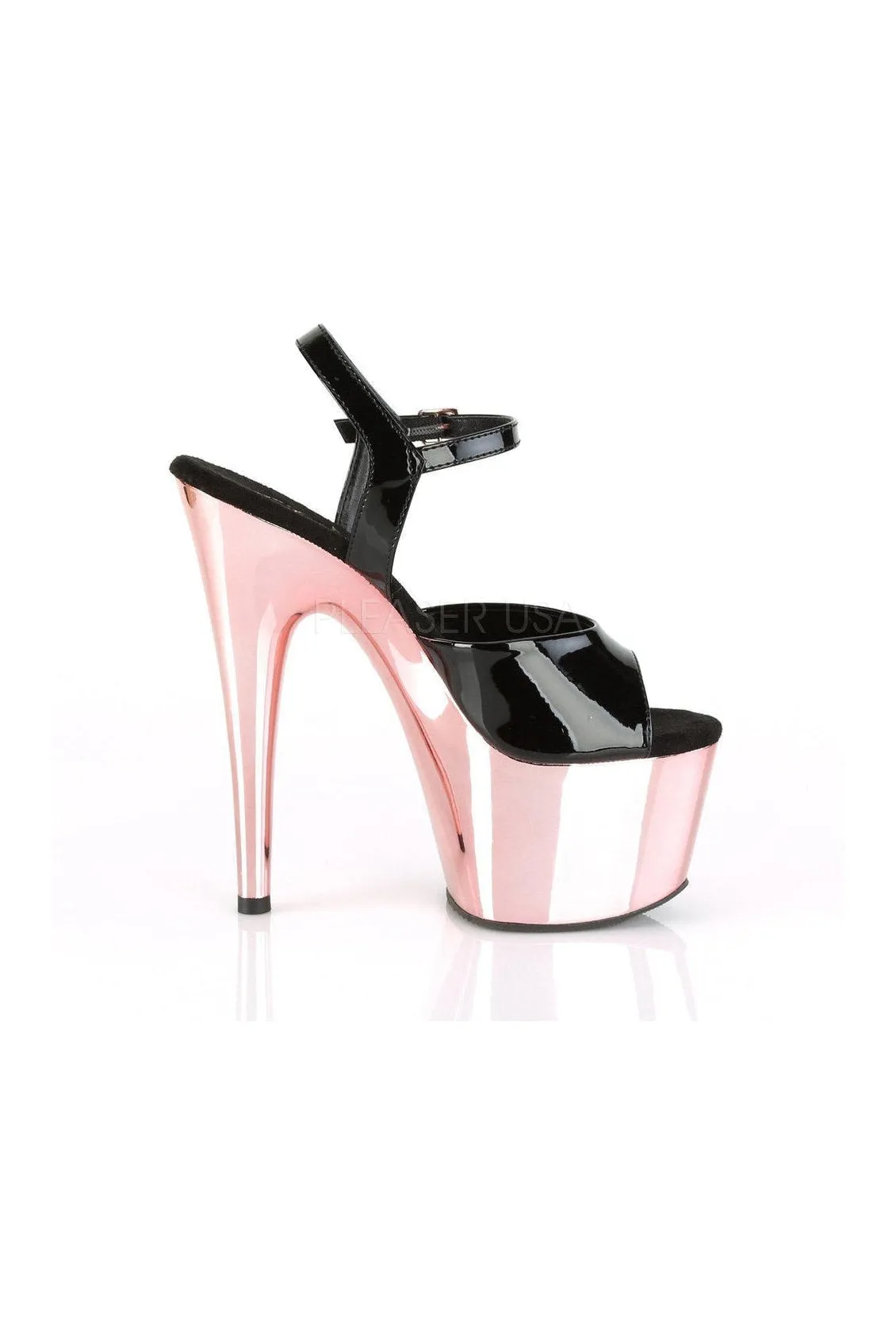 ADORE-709 Platform Sandal | Black Patent