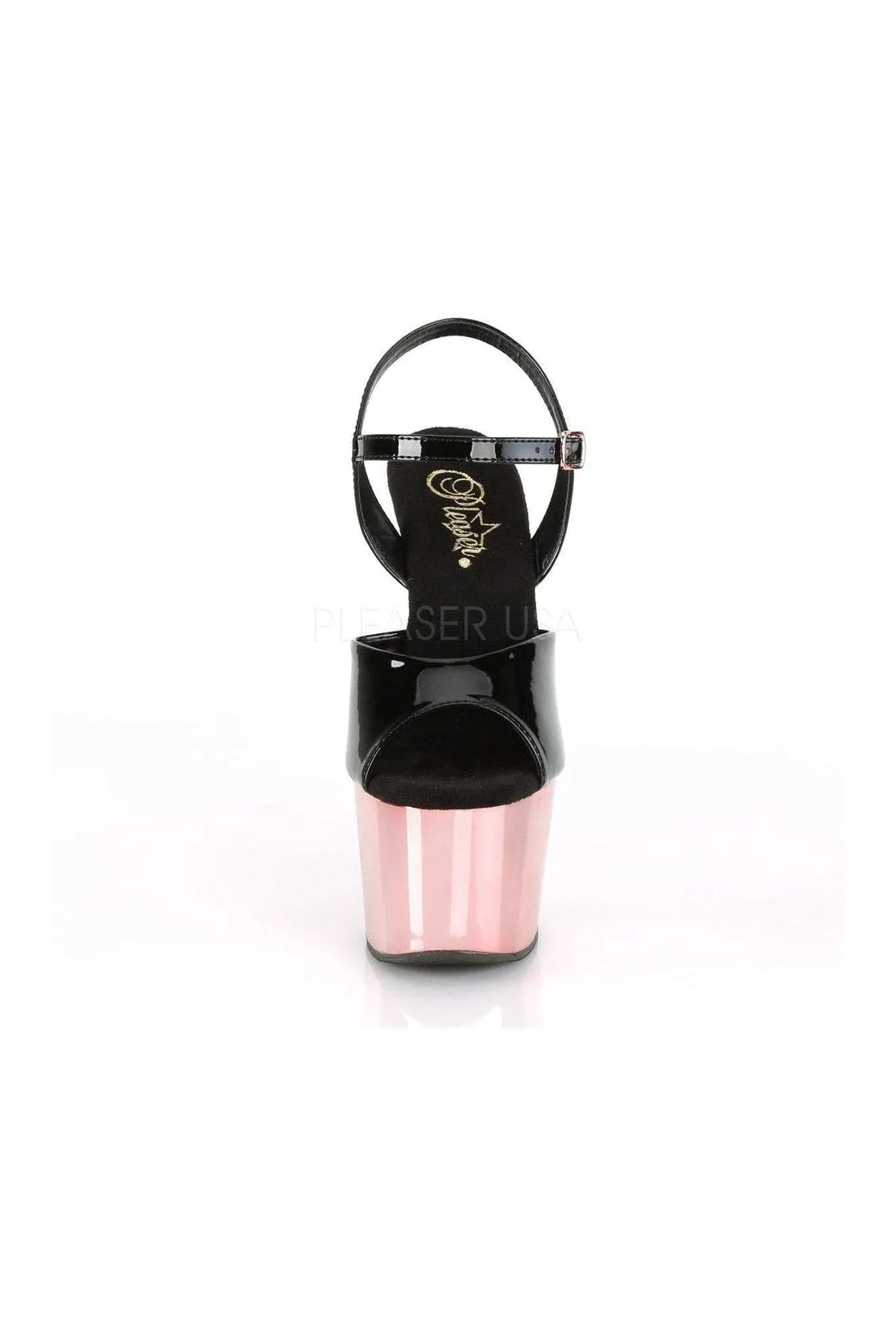 ADORE-709 Platform Sandal | Black Patent