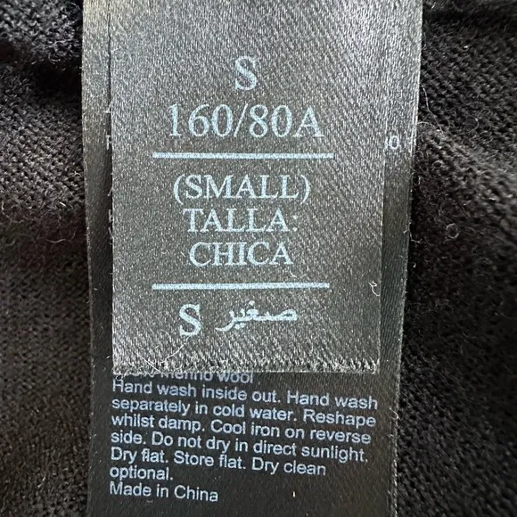 All Saints 100% Marino Wool Knit Turtleneck Koko Wrap Jumper Sweater