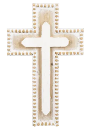 Beaded Edge Wall Cross