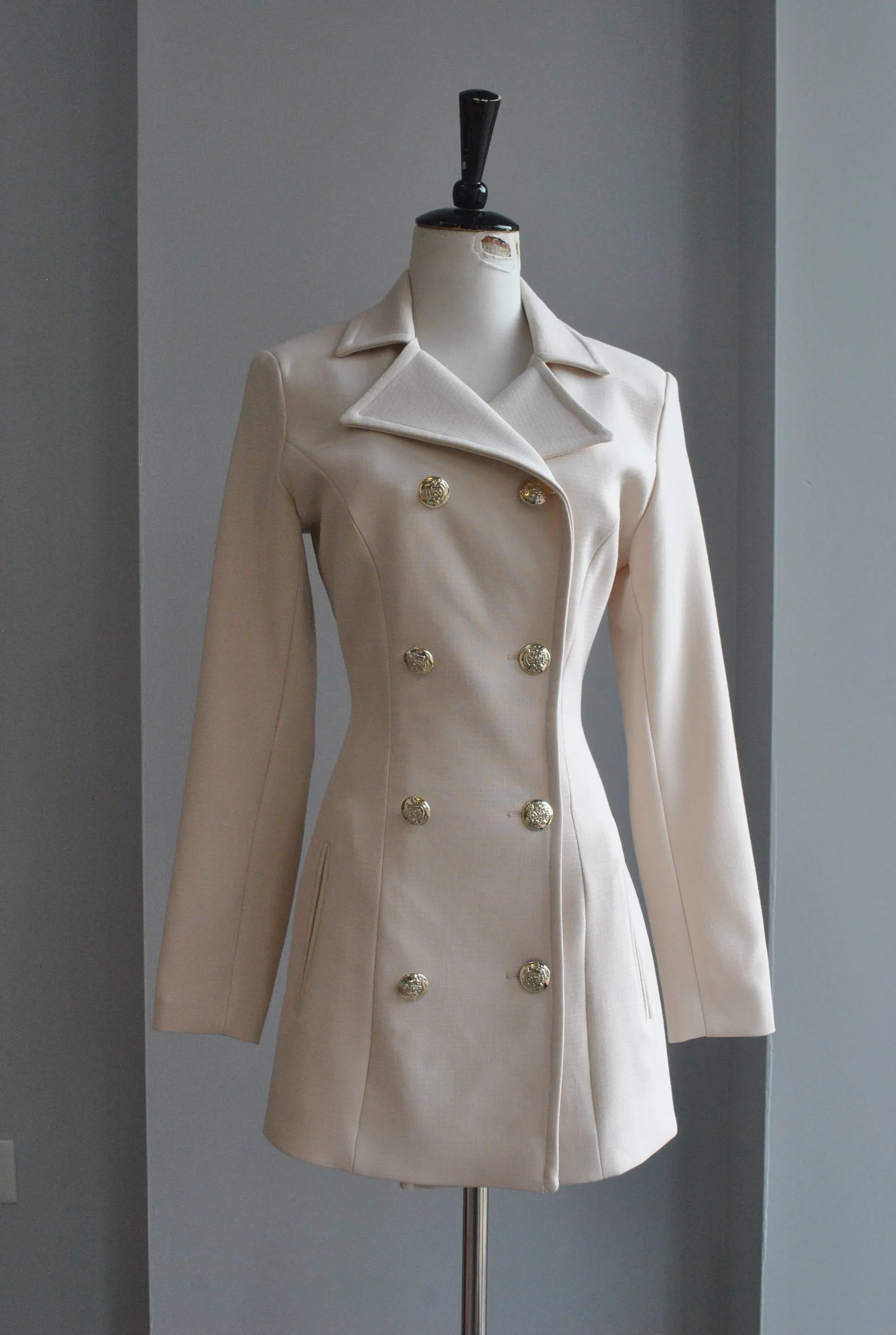 BEIGE SPRING DOUBLE BREASTED JACKET