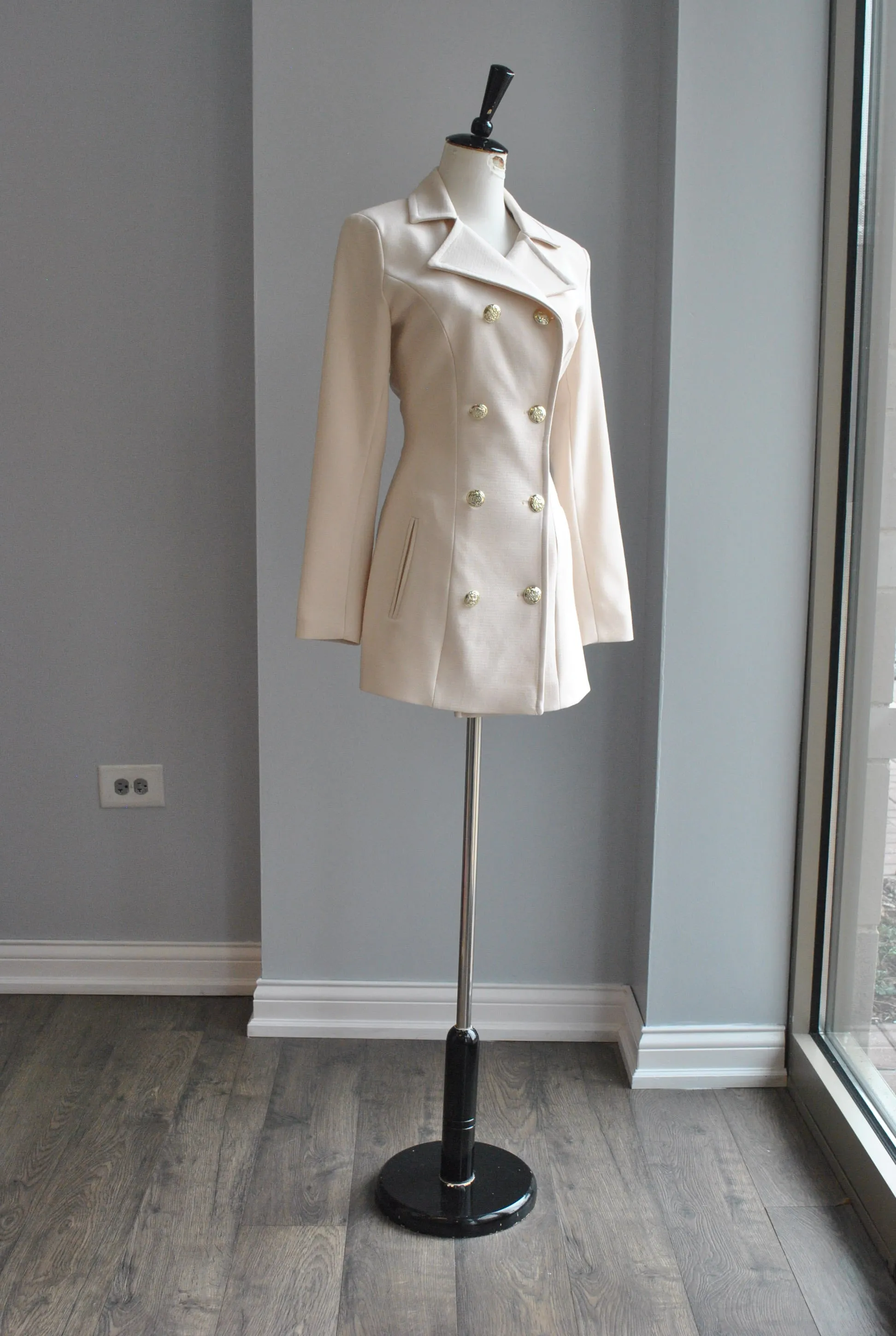 BEIGE SPRING DOUBLE BREASTED JACKET