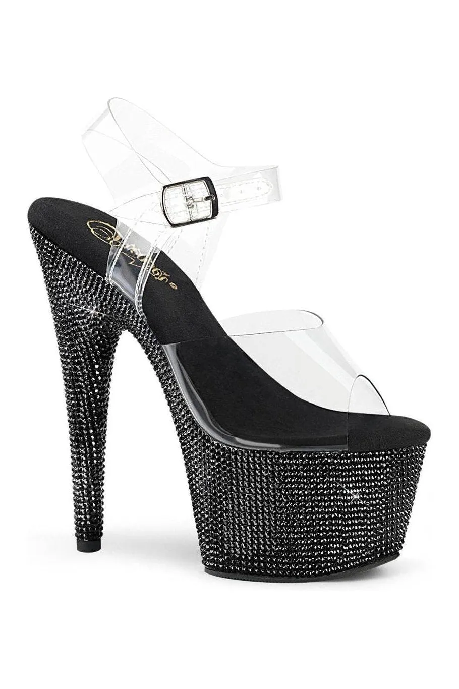 BEJEWELED-708DM Sandal | Clear Vinyl