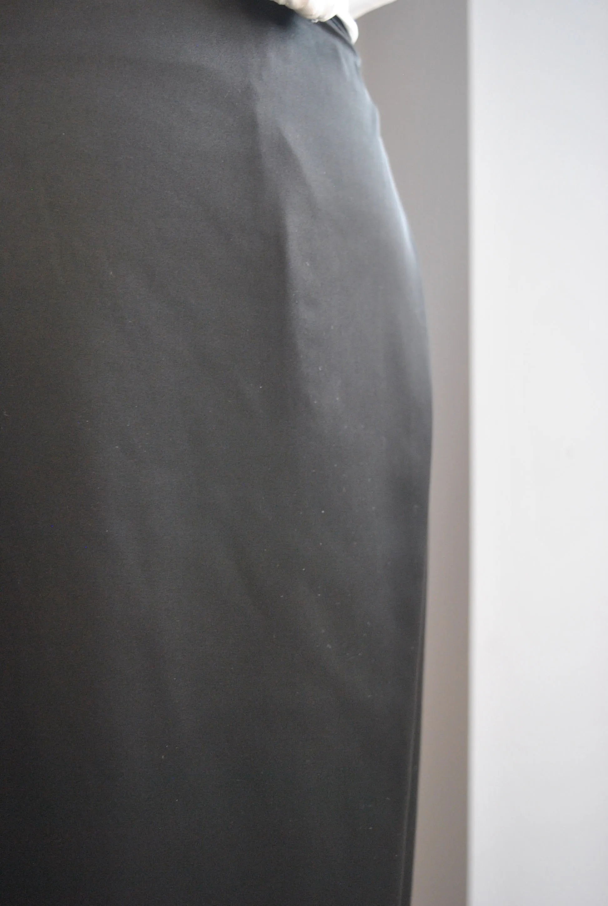 BLACK PALAZZO SILKY FLAIR HIGH WAISTED PANTS