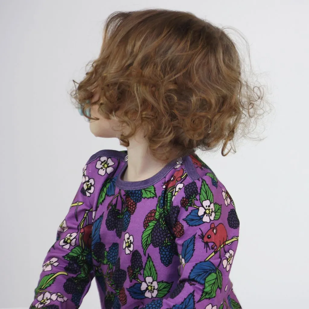 Blackberries Long Sleeve Suit - Dusty Lavender - 1 Left Size 2-3 years