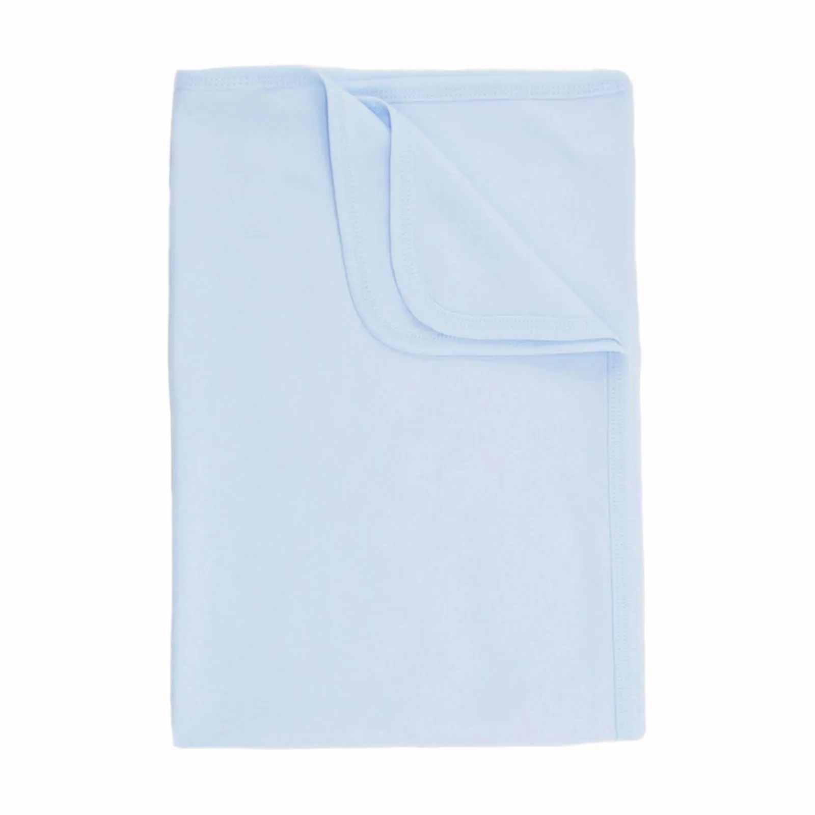Blue Cotton Receiving Wrap