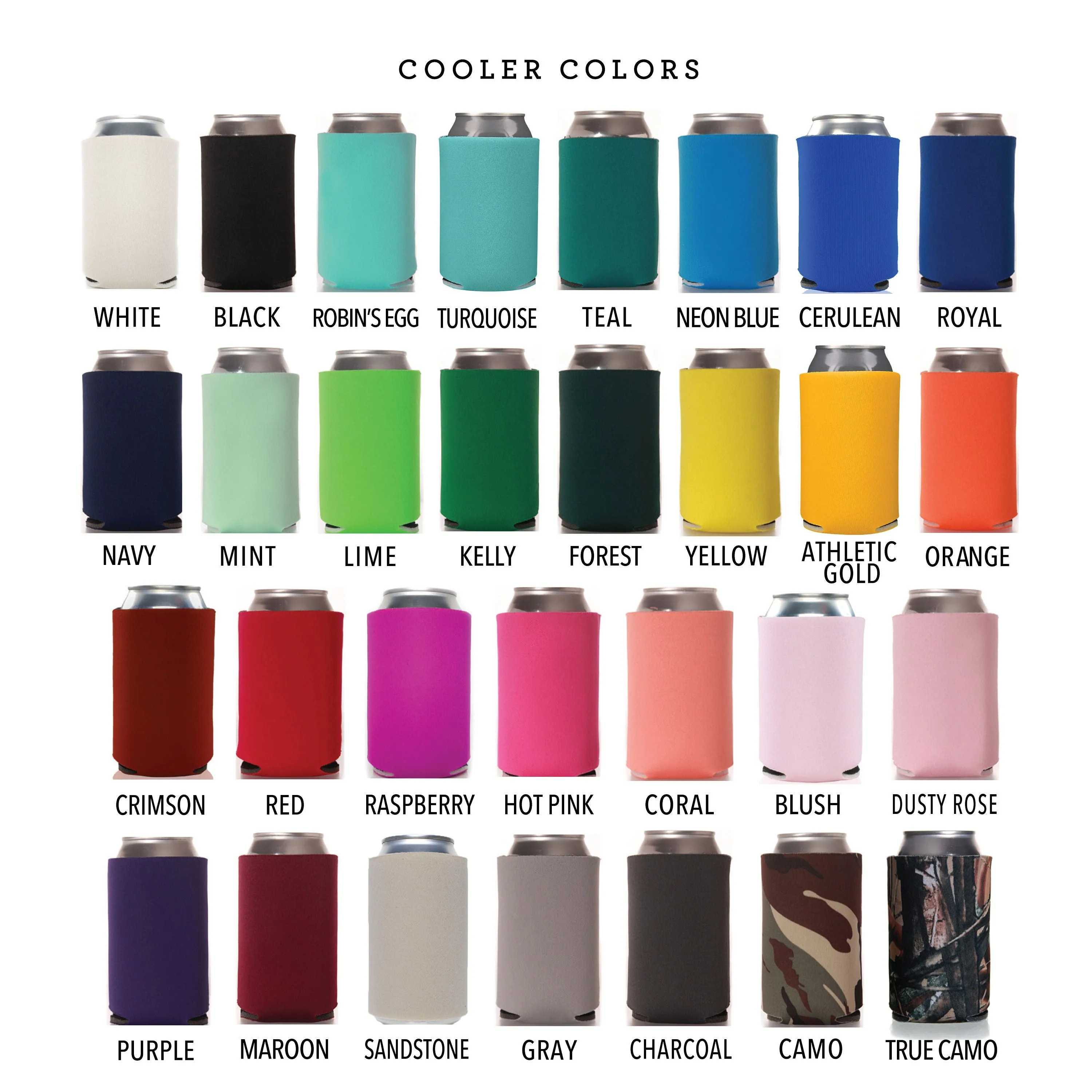 Bottom-Printed Wedding Can Cooler #195B