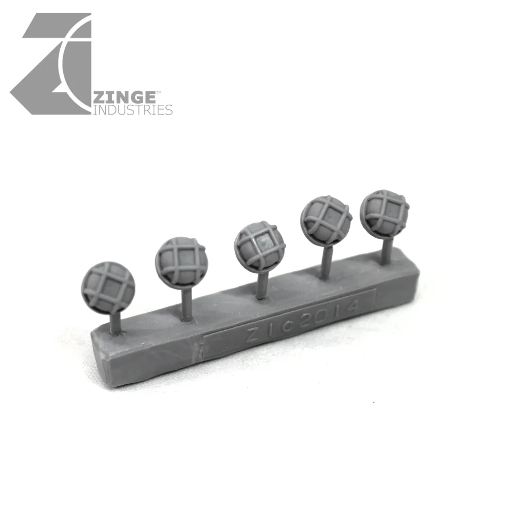 Bulkhead Lights - Sprue of 5 - 10mm Round Bulkhead