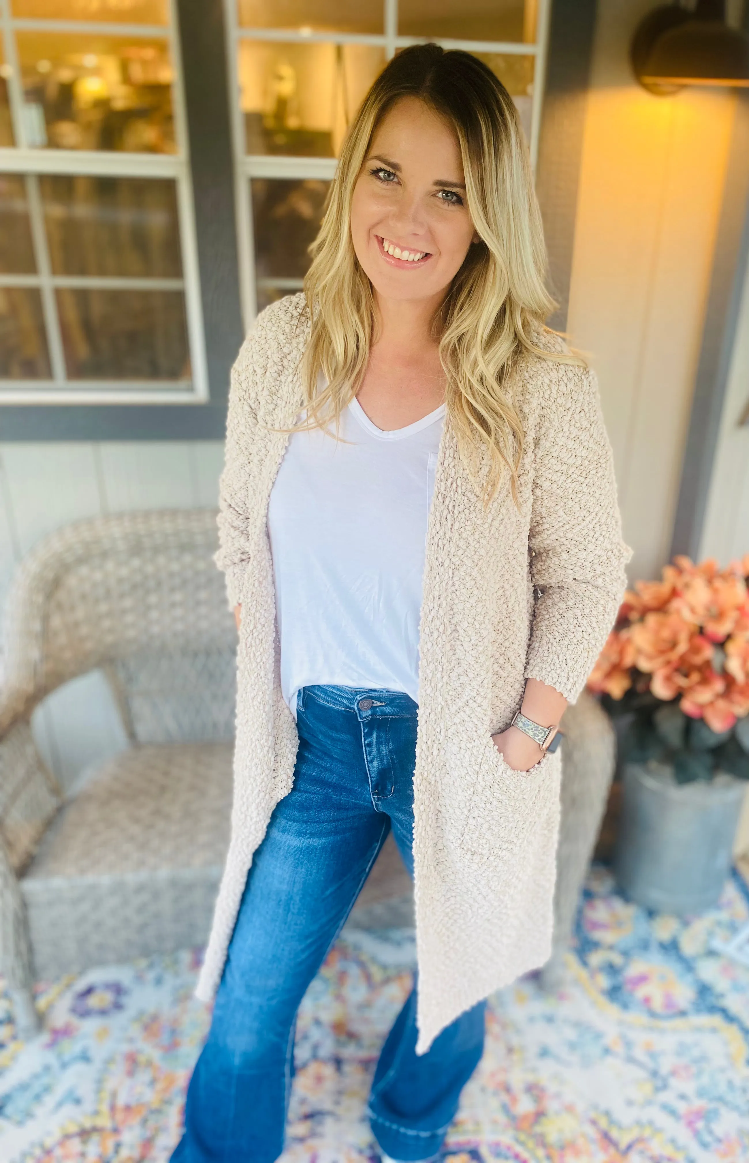 Camel Popcorn Cardigan