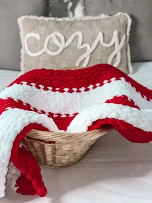 Candy Cane Cozy Throw
