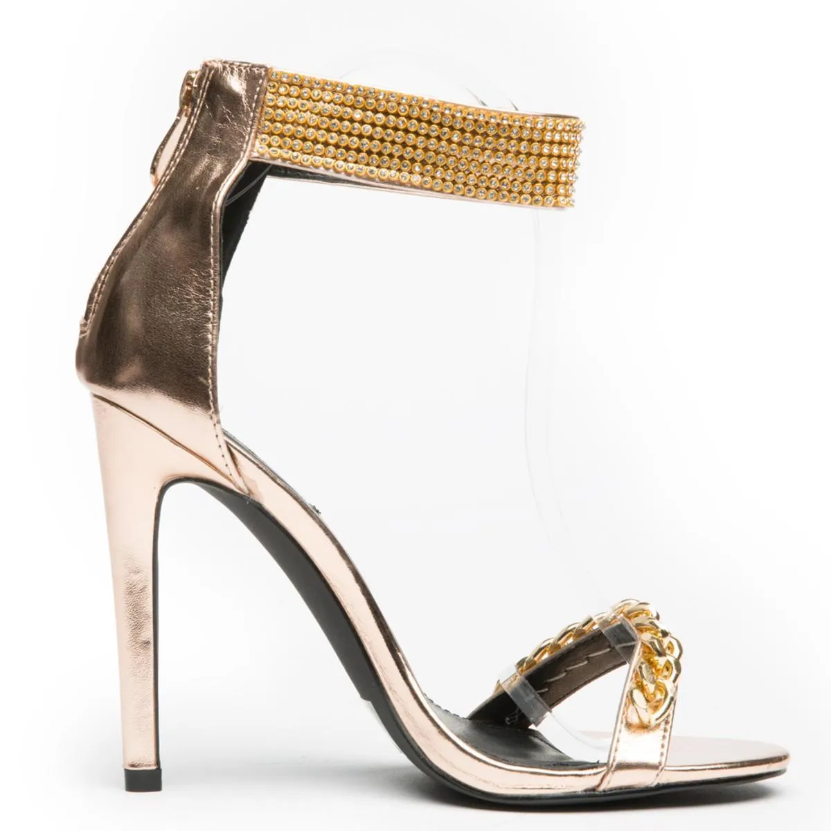 Cape Robbin Suzzy-87 Rose Gold High Heel Rose Gold