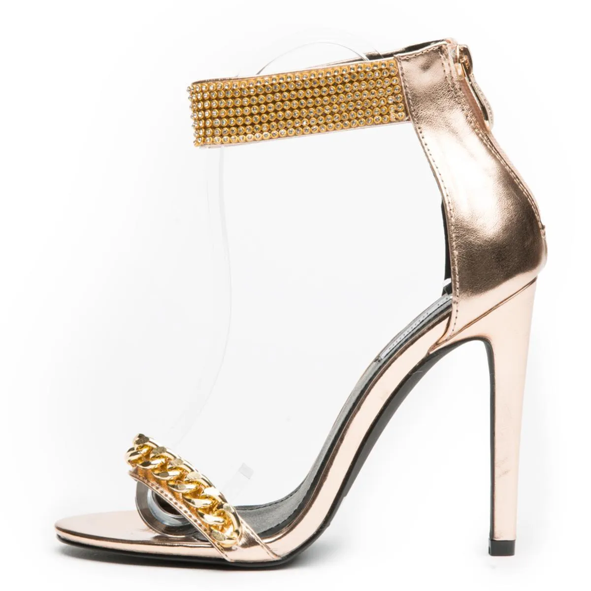 Cape Robbin Suzzy-87 Rose Gold High Heel Rose Gold