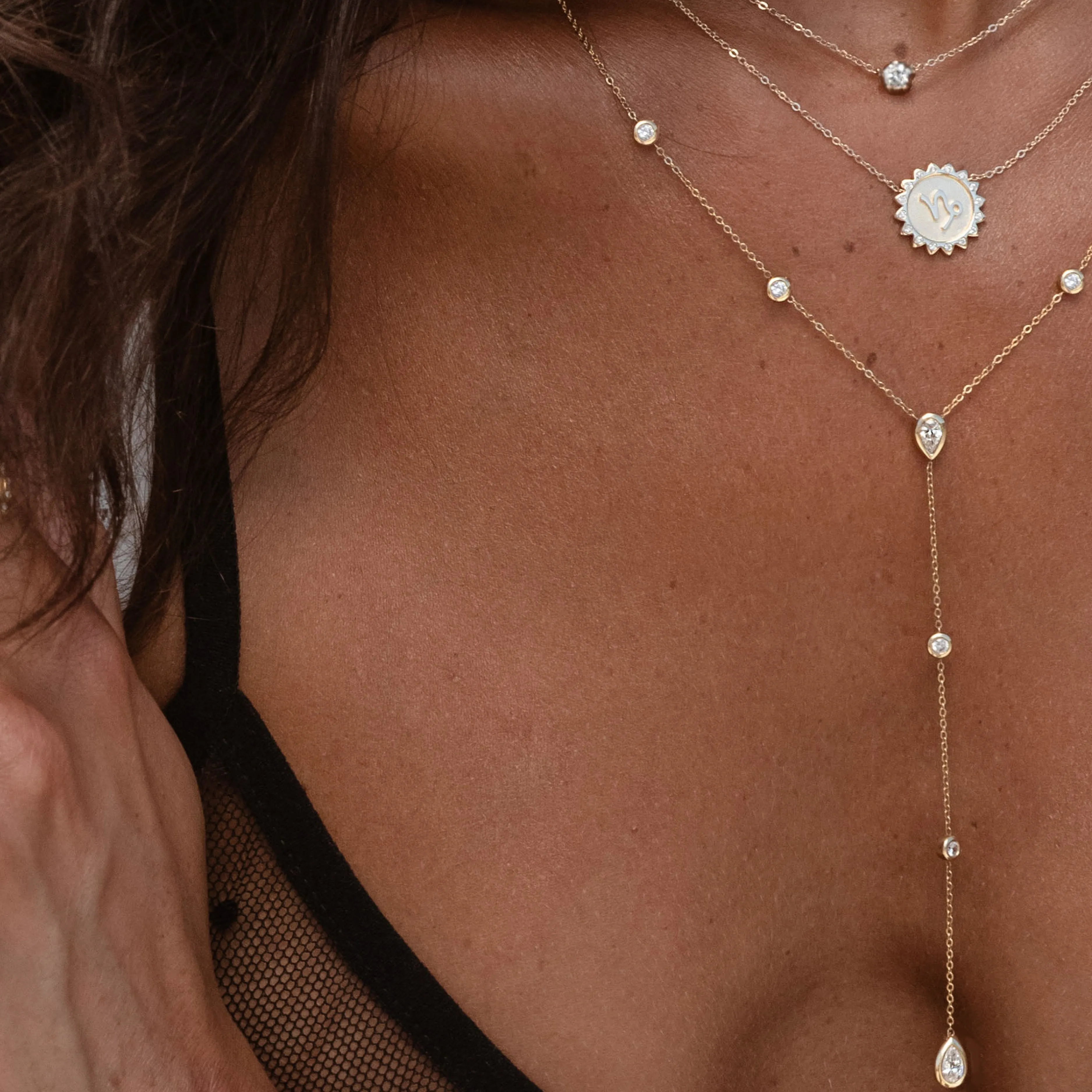 Capricorn Sun Zodiac necklace
