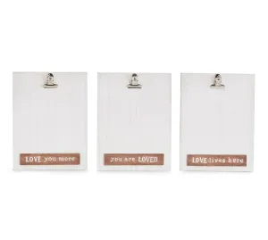 CLIP FRAME WITH ASSORTED MESSAGE BARS