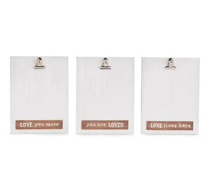 CLIP FRAME WITH ASSORTED MESSAGE BARS