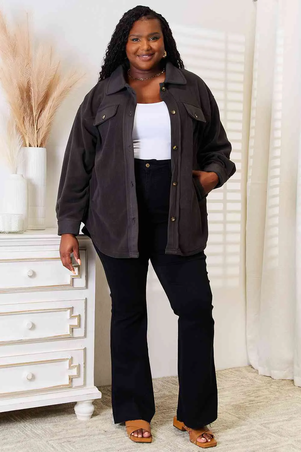 Cozy Girl  Button Down Shacket