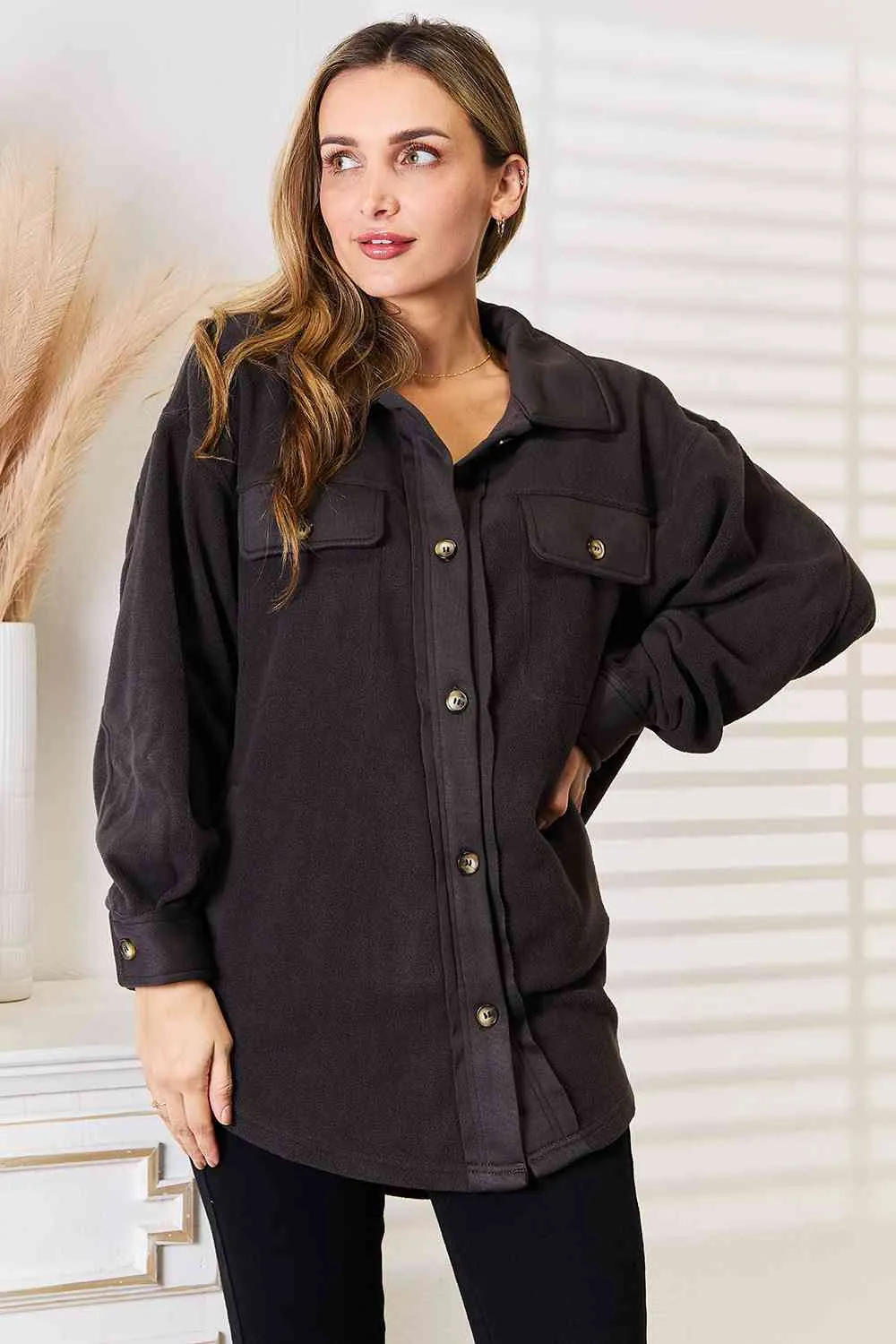 Cozy Girl  Button Down Shacket