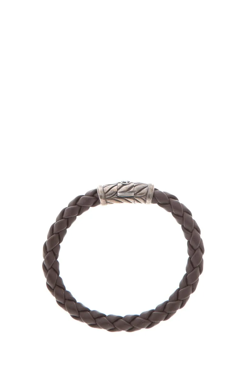 David Yurman Brown Chevron Woven  Bracelet