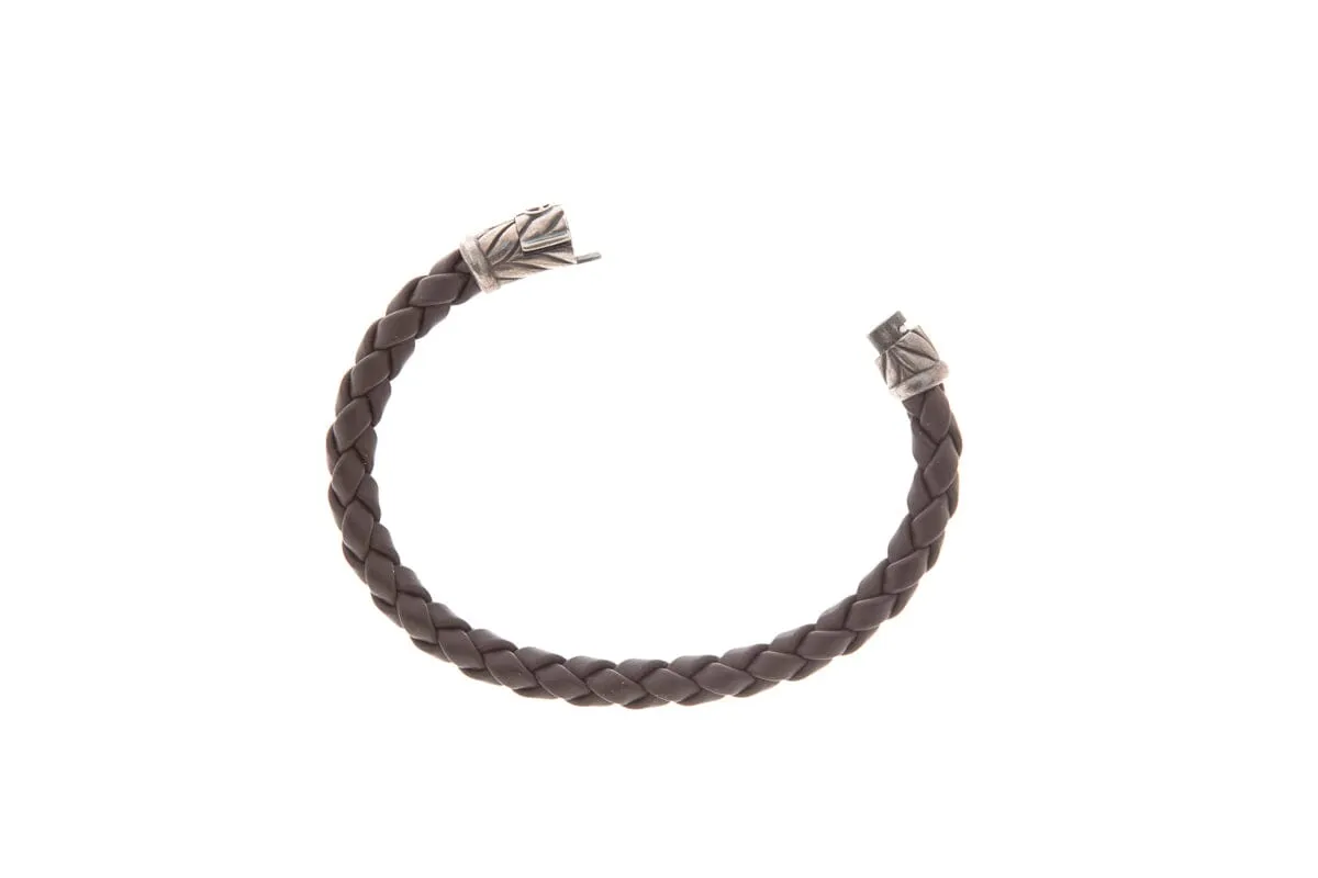 David Yurman Brown Chevron Woven  Bracelet