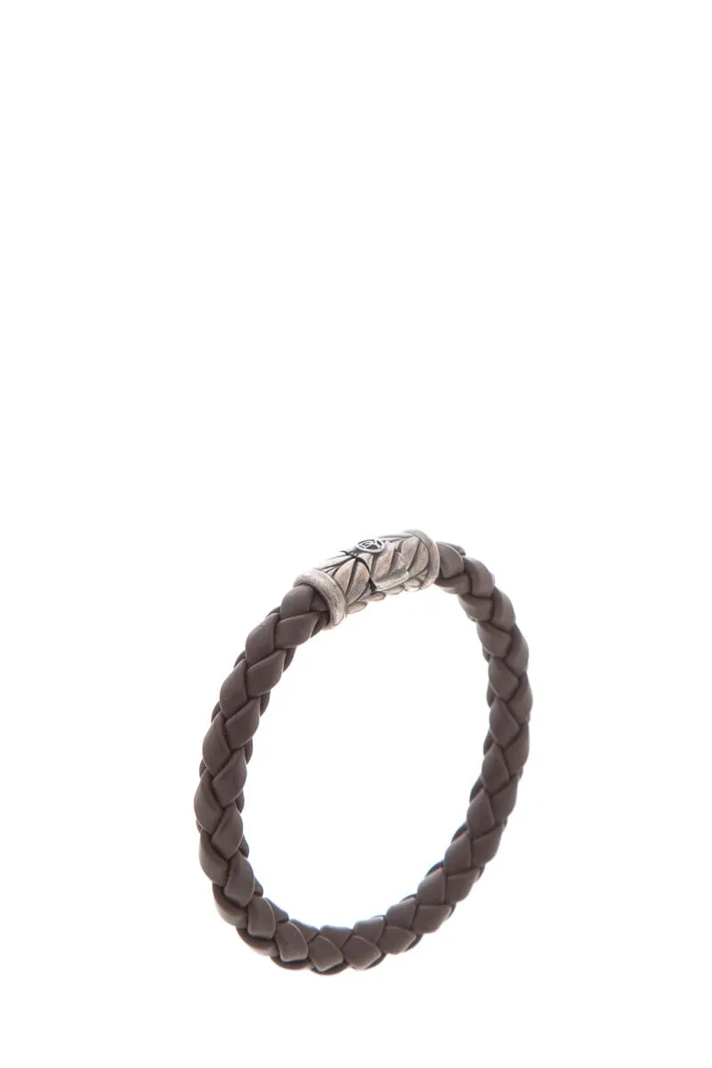 David Yurman Brown Chevron Woven  Bracelet