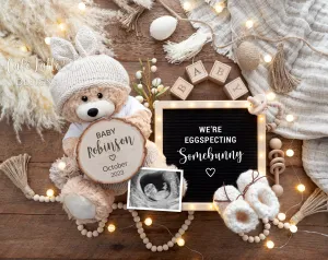 Easter Pregnancy Announcement Digital Reveal For Social Media