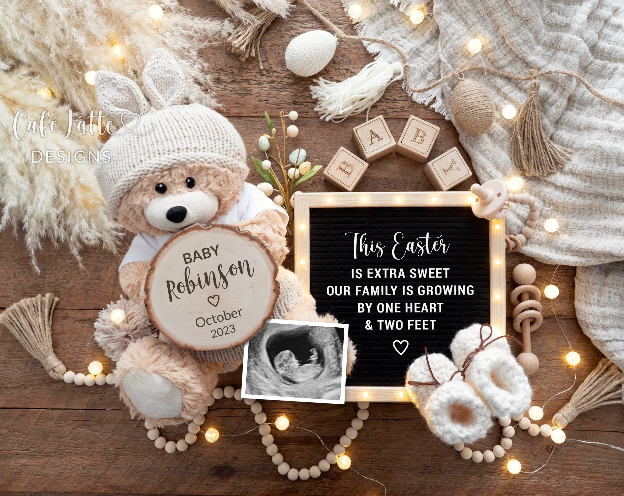 Easter Pregnancy Announcement Digital Reveal For Social Media