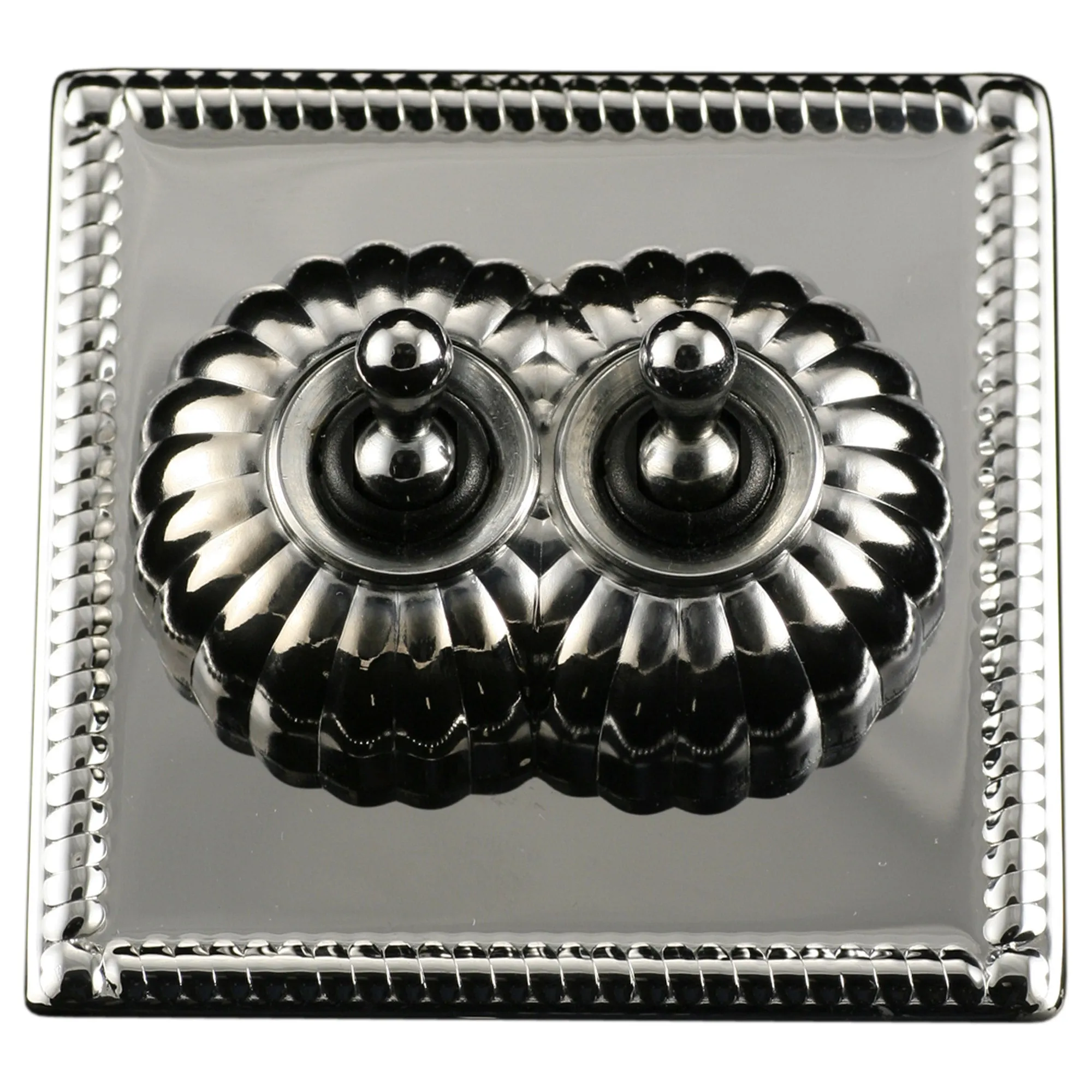ElekTek Convert-a-Switch Georgian Brass Light Switch Toggle Cover Plate