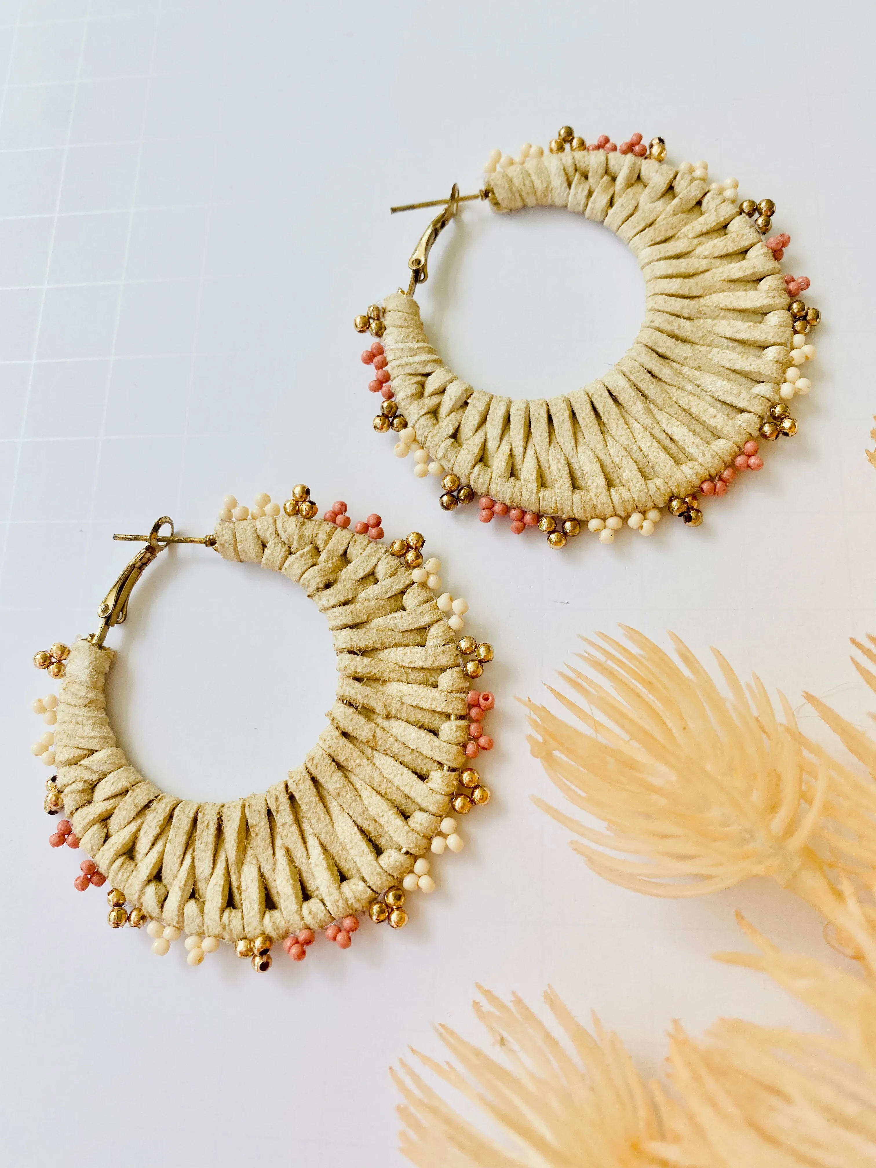 ER186 INDIA WOVEN EARRINGS