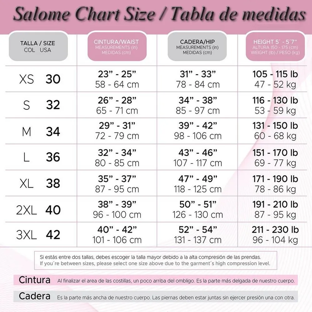 Faja Salome 0314 Lady's Vest Waist Trainer with Zipper Wide Straps -High Compression Line