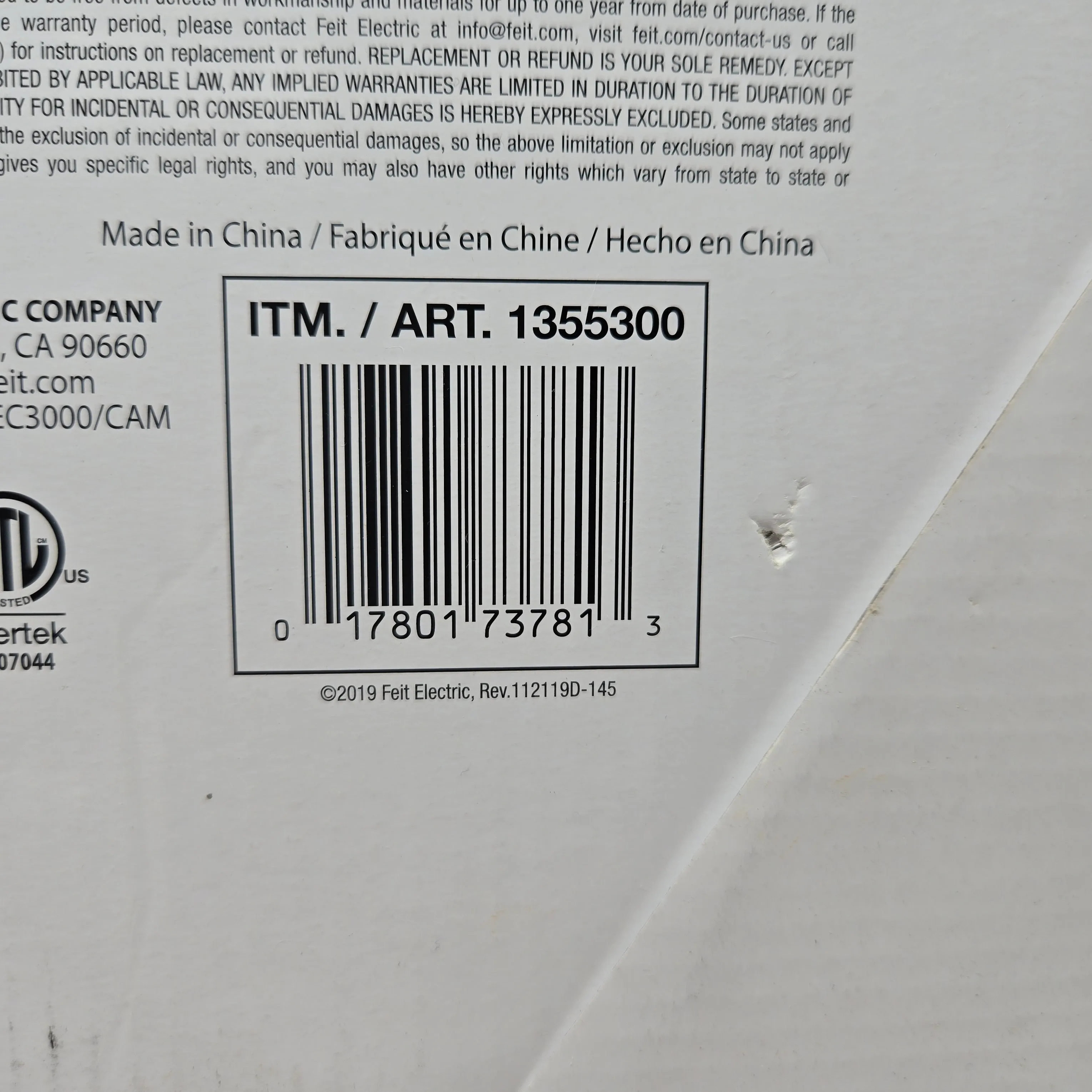 Feit Electric Flood Light Security Camera GC1