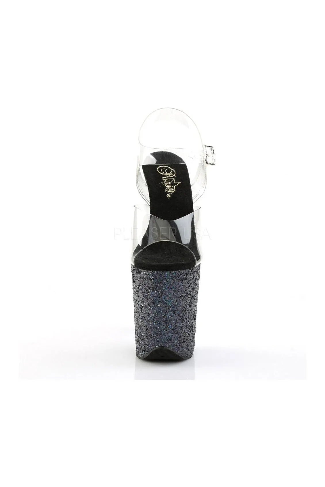 FLAMINGO-808LG Platform Sandal  | Black Vinyl