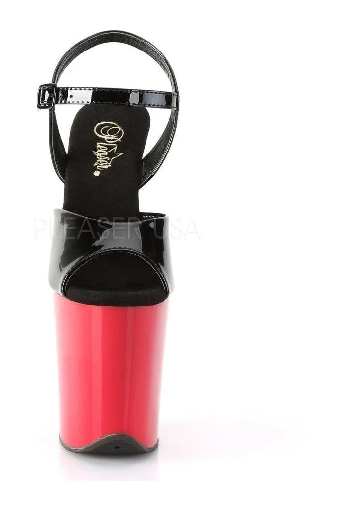FLAMINGO-809 Platform Sandal | Black Patent