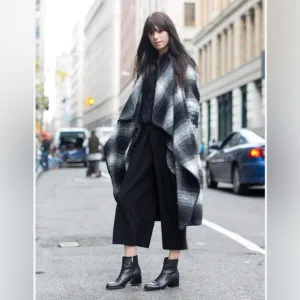 Forever 21 Cozy Wrap Faux Mohair Open Front Long Cardigan  Coat Size Large