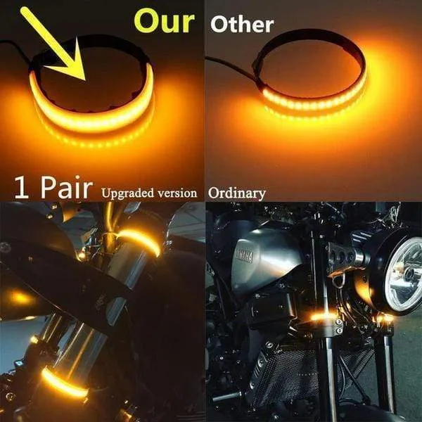 Fork Mount LED Turn Signals ,Double Color Transformation