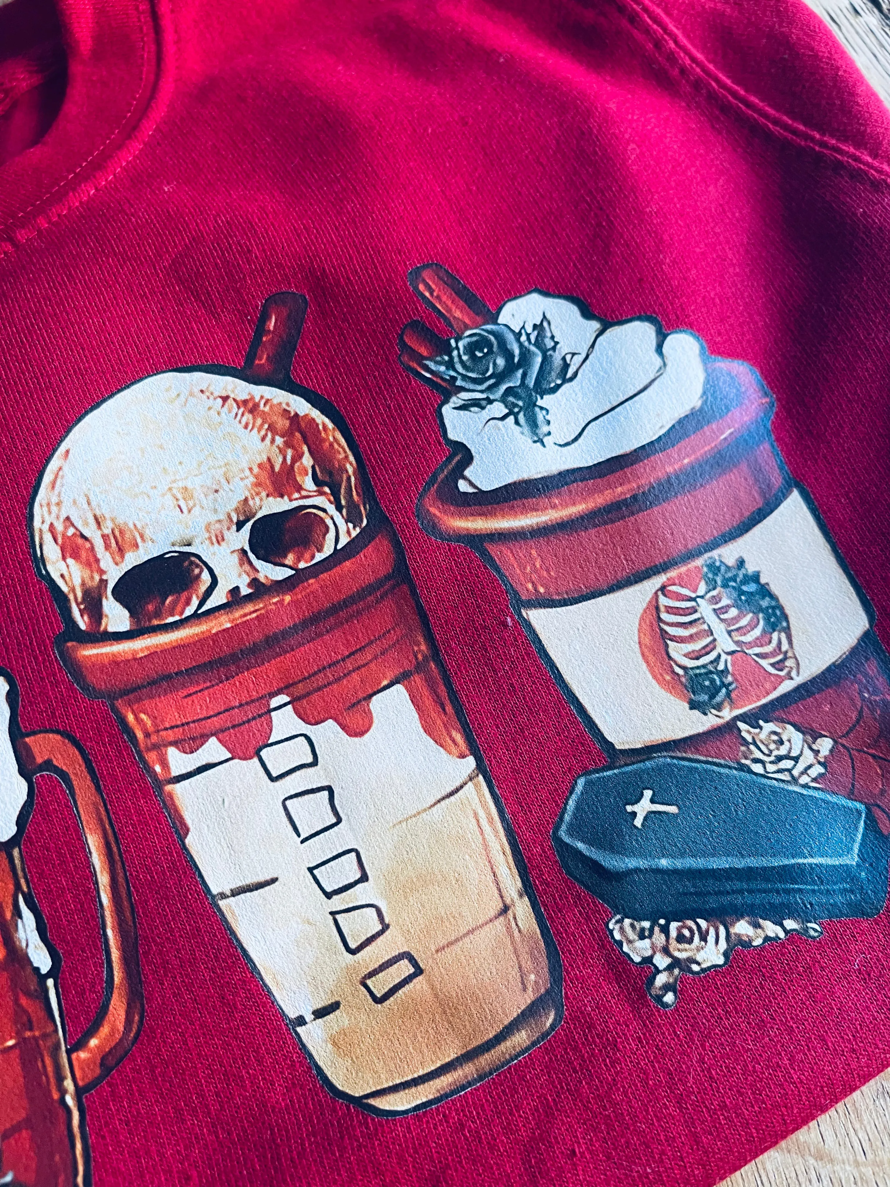 Halloween Coffee Sweater - 7-8 Years