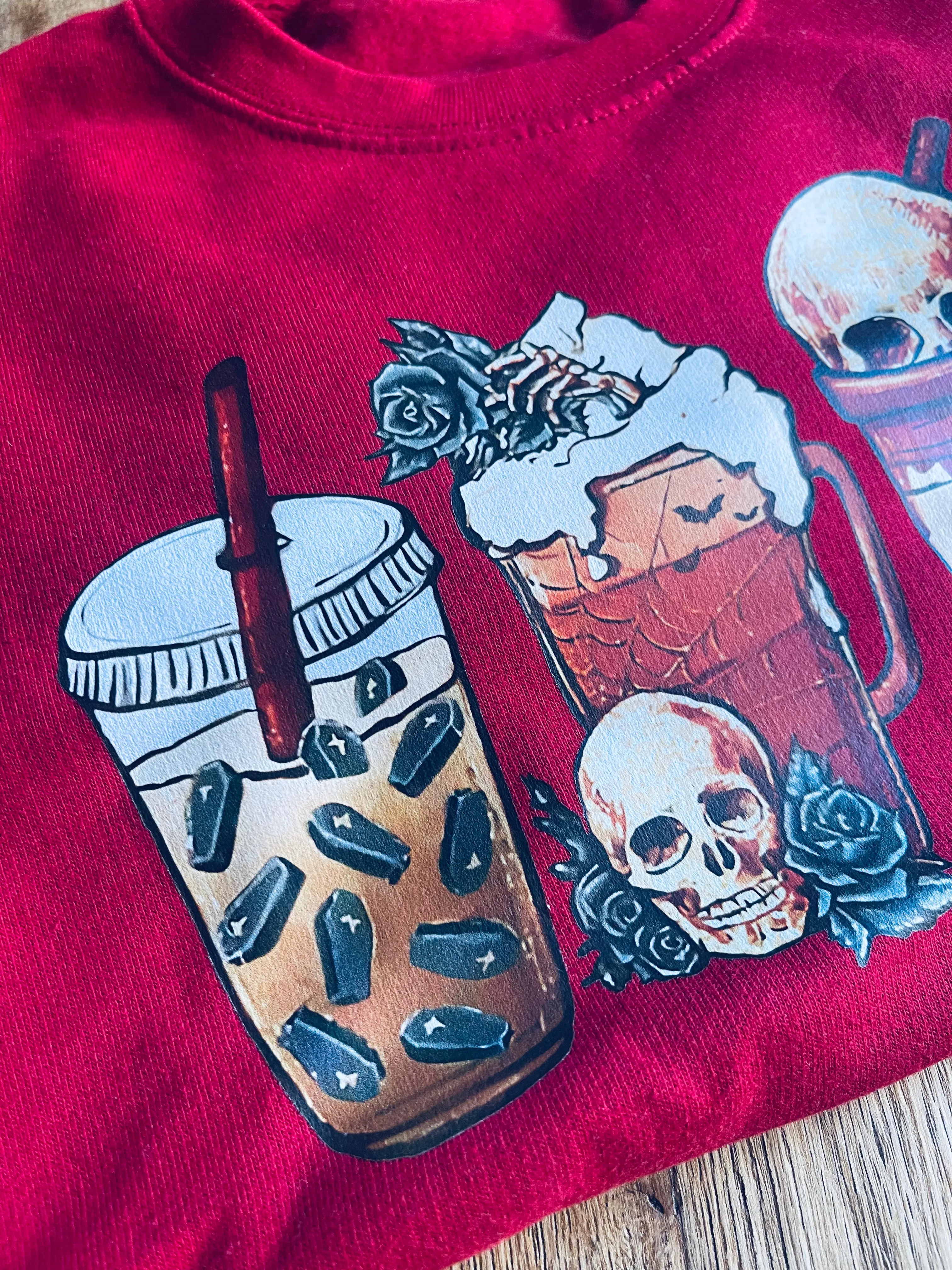 Halloween Coffee Sweater - 7-8 Years