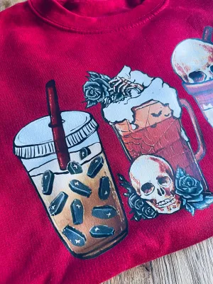 Halloween Coffee Sweater - 7-8 Years