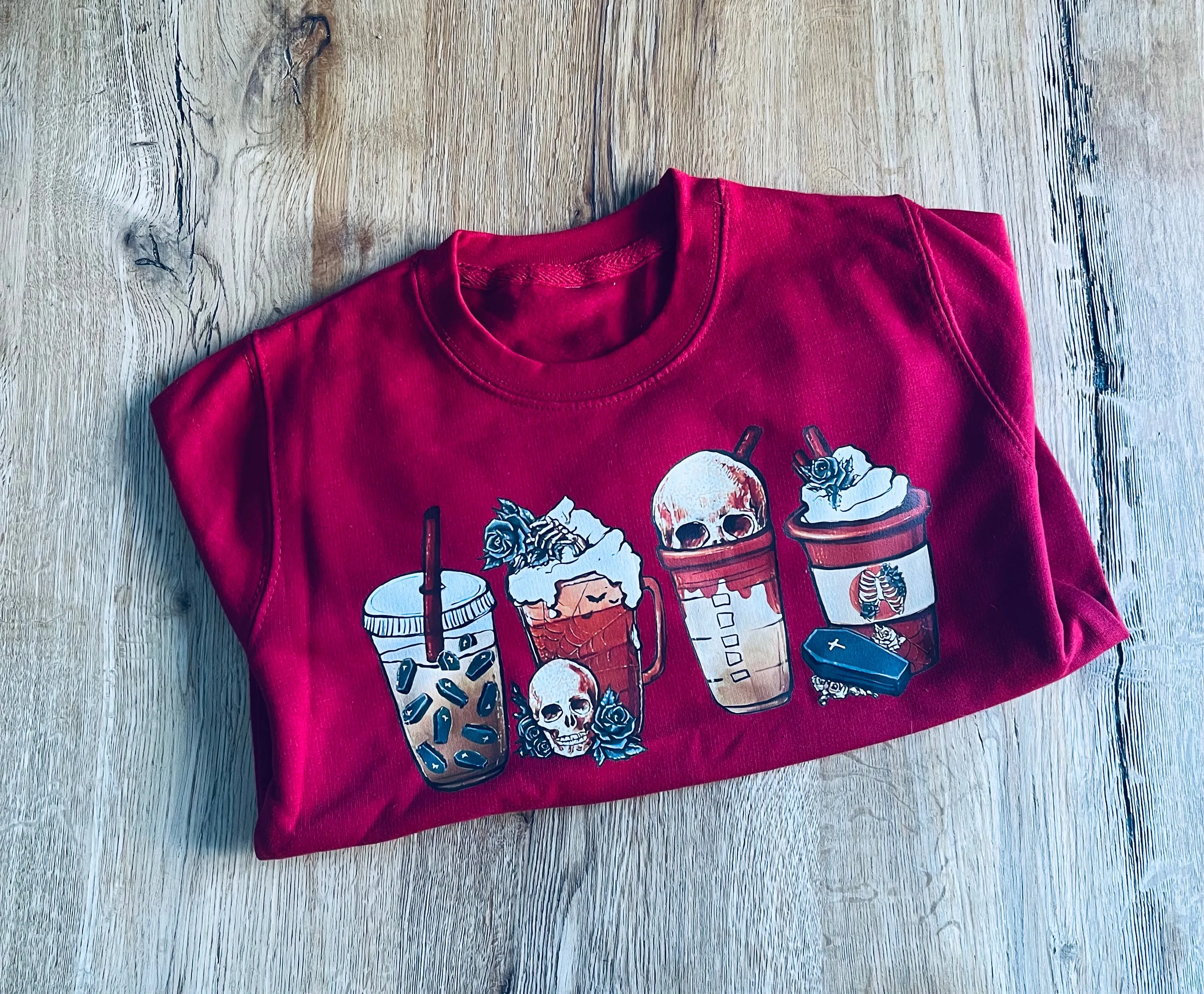 Halloween Coffee Sweater - 7-8 Years