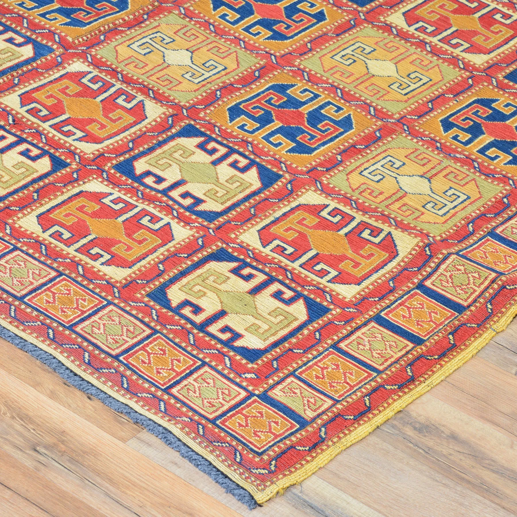 Hand-Woven Afghan Soumack Tribal Geometric Handmade Wool Rug (Size 5.1 X 7.0) Brrsf-1131