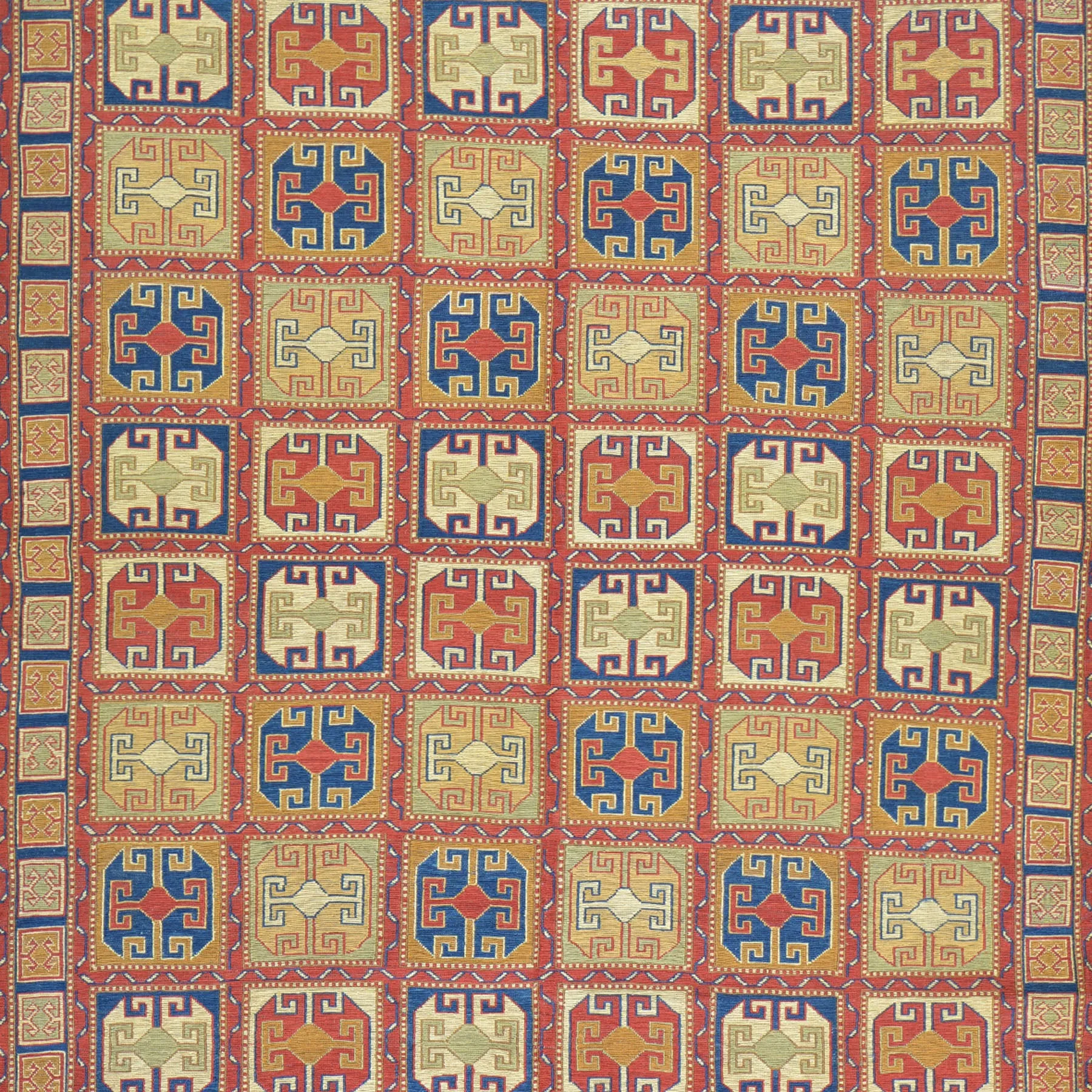 Hand-Woven Afghan Soumack Tribal Geometric Handmade Wool Rug (Size 5.1 X 7.0) Brrsf-1131