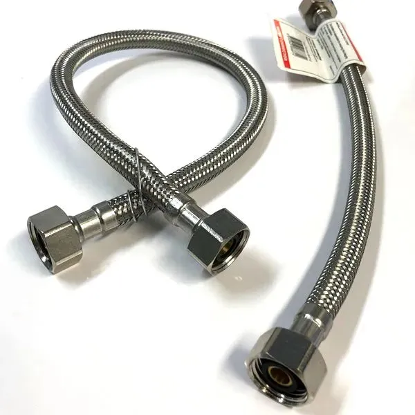 Haron B4F09 9″ (225mm) 1/2″F x 1/2″F Steel Braided Hose
