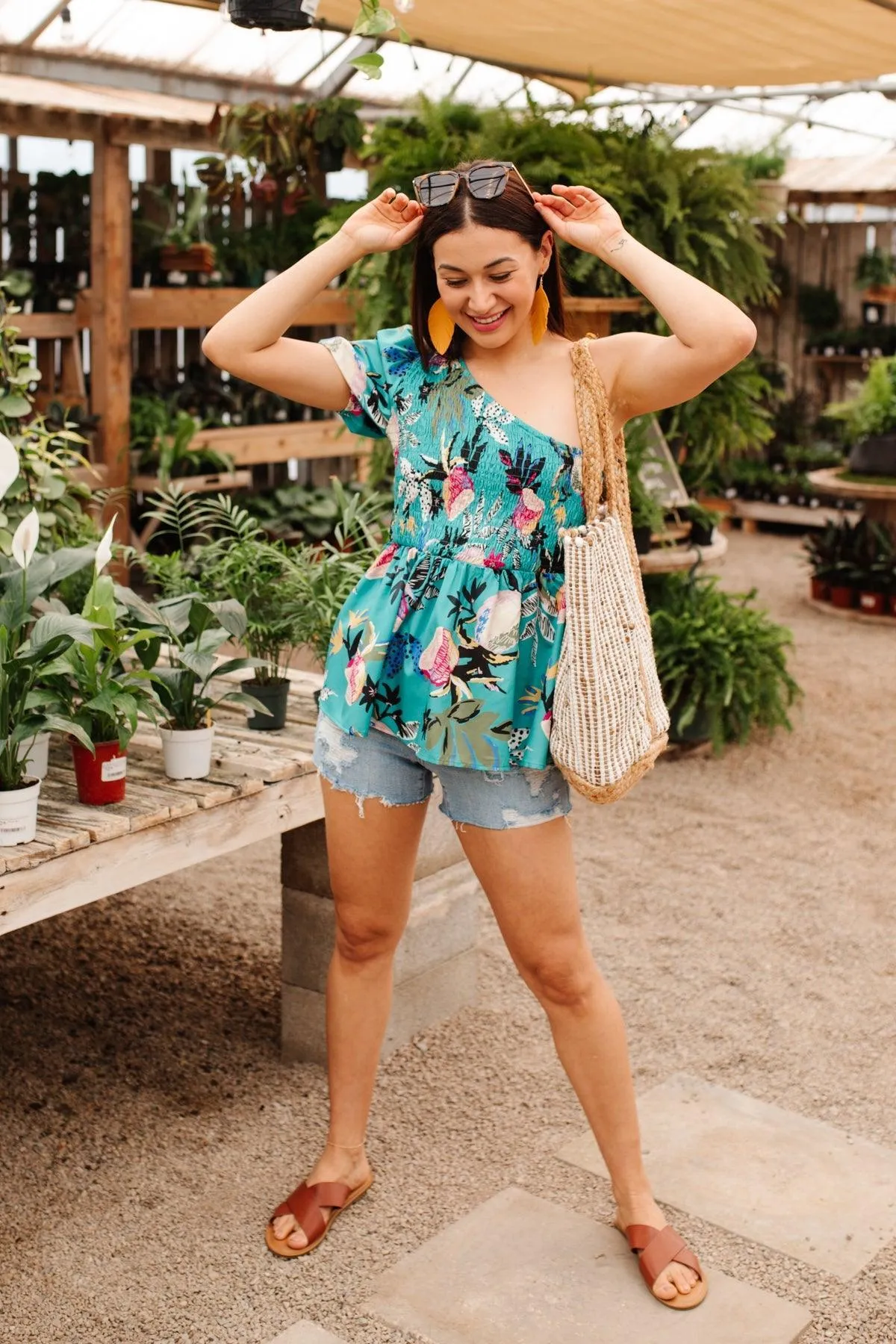 Hazel Blues® | Day Trip Blouse in Emerald