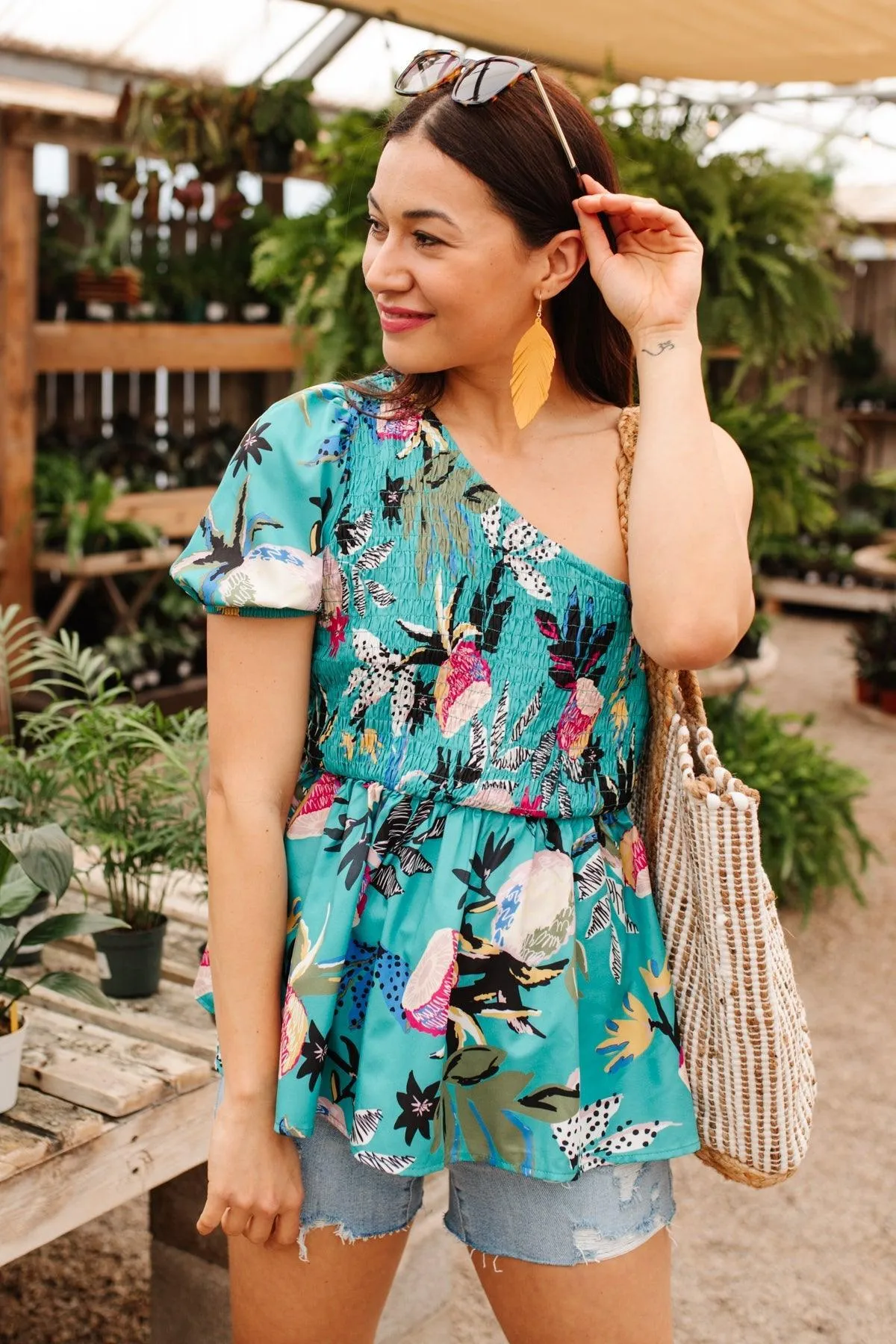 Hazel Blues® | Day Trip Blouse in Emerald
