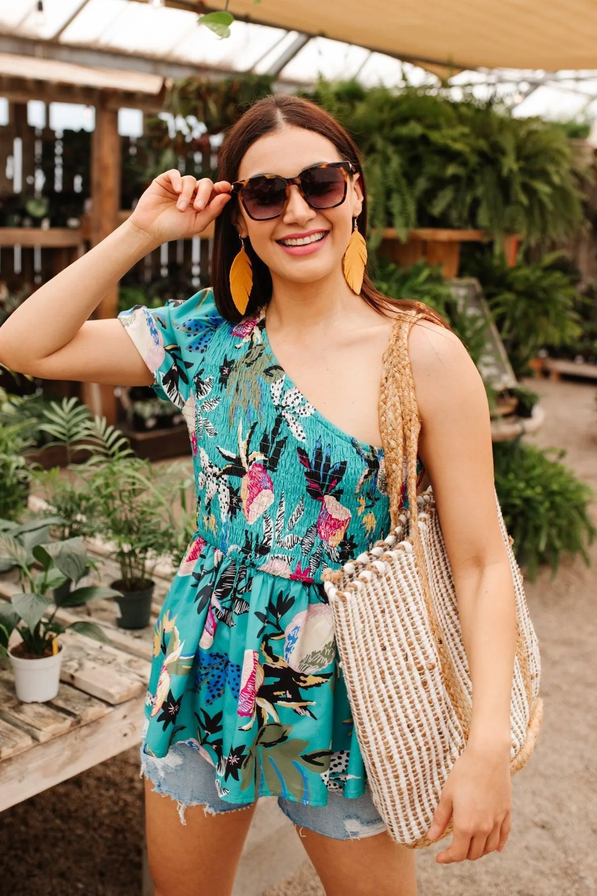 Hazel Blues® | Day Trip Blouse in Emerald